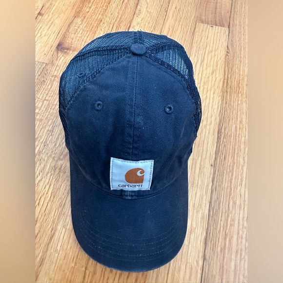 Carhartt Trucker Hat Blue  Mesh Back Adjustable Size Snapback Mens Unisex Cap - Picture 6 of 12